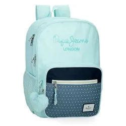 Pepe Jeans für Mädchen. 6862221 Dalma 2c 40cm blauer Rucksack (OSFA), Lässig, Polyester, Kinderbekleidung