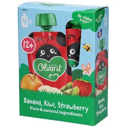 Olvarit | Trinkflasche Obst | Baby Ab 12 Monate | Banane Kiwi Erdbeere