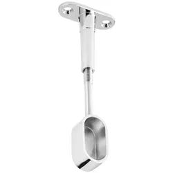 SO-TECH® Garderobenstange Schrankstangenhalter oval chrom poliert 30 x 15 mm, 1 Stück Stangenlager (verstellbar) silberfarben