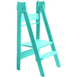 Lernturm , Blau , Holz , Birke , Sperrholz , 38x90x40 cm , Babymöbel & Kindermöbel, Babyzimmer, Hochstühle, Lerntürme