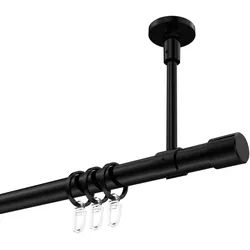 GARDINENSTANGE Sonette Santo 400 cm (geteilt in 2 x 200 cm), 1-läufig, 20 mm Ø Schwarz