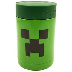 Minecraft Creeper wiederverwendbarer Thermobehälter isoliertes Speisegefäß / Brotzeittopf aus Edelstahl 500ml