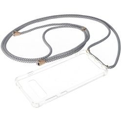 Necklace Case passend für Samsung Galaxy S10, Smartphonehülle mit Kordel grau,weiß zum Umhängen