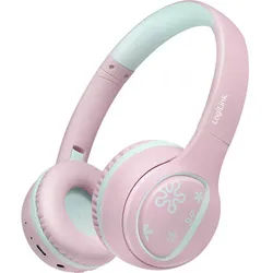 LogiLink LogiLink BT0073P On Ear Headset Bluetooth®, kabelgebunden Rosa, Hell Kopfhörer blau|rosa