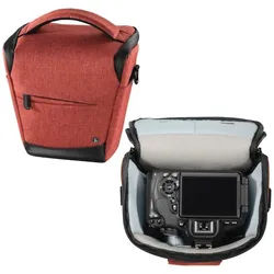 Hama Kameratasche Kamera-Tasche Colt 110 Trinidad Universal Hülle Rot, Case Schultergurt Tragegriff Zubehör-Fächer DSLR Kamera Systemkamera rot