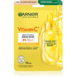 Garnier Skin Naturals Vitamin C Zellschichtmaske mit aufhellender und feuchtigkeitsspendender Wirkung mit Vitamin C 28 g