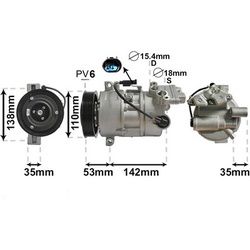 VAN WEZEL Klimakompressor (0600K393) für BMW 1 3 X1 | Klimakompressor,