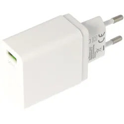 USB-Schnellladegerät QC3.0 18W, Quick Charge USB-Netzteil, weiß