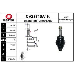 EAI Antriebswellengelenk vorne rechts links für Hyundai Getz I20 I II CV22718A1K