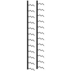 vidaXL Weinregal Wand-Weinregal für 24 Flaschen Schwarz Eisen, 1-tlg. schwarz