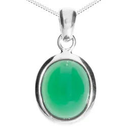 OSTSEE-SCHMUCK Kette mit Anhänger Ostsee-Schmuck Kette mit Anhänger Classic 12x10 mm (2-tlg) silberfarben 42 cm