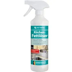 HOTREGA® Küchen-Fettlöser, Schnelle und intensive Wirkung, 500 ml - Sprühflasche (Gebrauchsfertig)