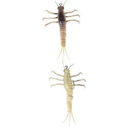 Savage Gear Kunstköder 3D TPE Mayfly Nymph Creature Bait Gummi Köder Forelle Barsch Fliege gelb