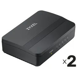 ZYXEL Desktop-Switch GS-105S v2 5Port 2er Pack