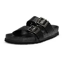 vitaform Damen Pantoletten Softnappaleder Pantolette schwarz 38 EU