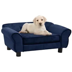 vidaXL Hundekorb Hundesofa Blau 72x45x30 cm Plüsch blau
