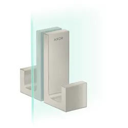 hansgrohe AXOR UNIVERSAL Rectangular Duschtürgriff, 6-12mm Glasdicke, Metall, 42639800, Farbe: Edelstahl-Optik