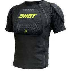 Shot Airlight kurzarm Protektorenjacke, schwarz-gelb, Größe S für Männer