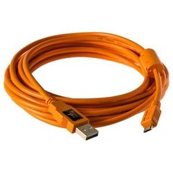 Tether Tools TetherPro USB-Datenkabel für USB 2.0 Typ A an USB 2.0 Micro-B (5-Pin) - 4,6 Meter Länge orange