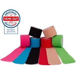axion® Kinesiologie Tapes Precut Streifen vorgeschnitten – in 6 Farben - Kinesiotape Bandage(s) St
