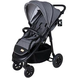 Jimmylee Buggy , Grau , Textil , 55x105x74 cm , EN 1888 , Feststellbremse, Fußstütze abklappbar, kugelgelagerte Räder, 5-Punkte-Gurt, Griff in Lederoptik , Baby On Tour, Kinderwagen, Buggys