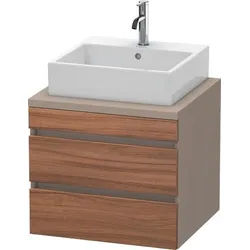 Duravit DuraStyle Konsolenwaschtischunterbau wandhängend Nussbaum & Basalt Matt 600x548x512 mm - DS5 DS531507943