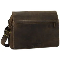 Greenburry - Umhängetasche Vintage A4 Tasche Laptoptaschen Braun Herren