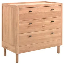 Vipack Wickelkommode , Eichefarben , Metall , Eiche , massiv , 3 Schubladen , 100x95x55 cm , Babymöbel & Kindermöbel, Babyzimmer, Wickelkommoden & Zubehör, Wickelkommoden