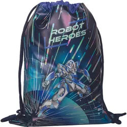 BRUNNEN ROBOT HEROES Turnbeutel dunkelblau, mint, lila