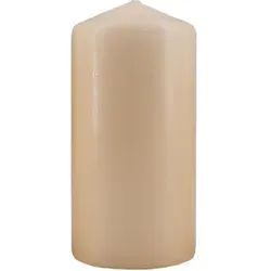 Tischkerze, creme, Hochwertige Stumpenkerze zum Hinstellen, 1 Stück, ca. 30 Stunden Brenndauer