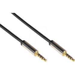 GC-M0226 - Audiokabel, 3,5mm Klinke 4-polig, 0,5 m