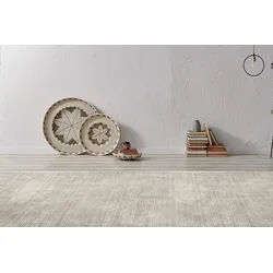 Teppich PADIRO "Bridget 125", beige (creme), B:160cm H:10mm L:230cm, Viskose, Teppiche, Teppich, Kurzflor, Hoch-Tief-Struktur mit Vintage Look