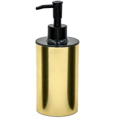 Sadena Seifenspender , Goldfarben , Kunststoff , Uni , 7.3x18.3x7.3 cm , Badaccessoires, Seifenspender