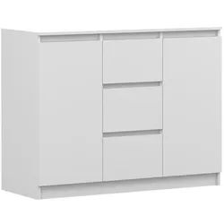 Deine Möbel 24 Kinderkommode Simo 04 120/86/42 cm in Weiß , Holzwerkstoff , 120x86x42 cm , Babymöbel & Kindermöbel, Babyzimmer, Babyregale & Kinderregale
