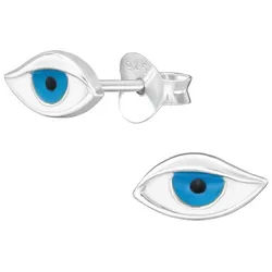 Order & Smile Schmuck Paar Ohrstecker Ohrstecker Evil Eye: Ohrringe Silber 925 silberfarben