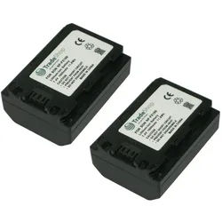 Trade-Shop 2x Akku passend für Sony NP-FZ100 Alpha 7 III 7R IV 8S III 9 Kamera-Akku Li-Ion 1600 mAh (7,4 V)