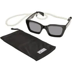 URBAN CLASSICS Sonnenbrille Urban Classics Unisex Sunglasses Poros With Chain schwarz