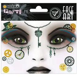 HERMA Schmuck-Tattoo HERMA Face Art Sticker Gesichter "Steam Punk Amelia"