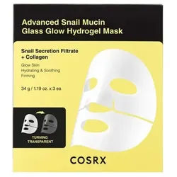Cosrx Advanced Snail Mucin Glass Glow Hydrogel Mask - 3 Stk. (3 Stk.)