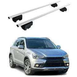 OMAC Dachträger Gepäckträger für Mitsubishi ASX 2010-2023 Grundträger ABE Silber (2-St), Wasserbeständig,Abnehmbar,Multifunktional,Leichtgewichtig grau|silberfarben