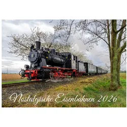 raxxa Wandkalender Nostalgische Eisenbahnen 2026 - quer
