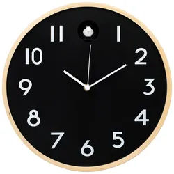 Wanduhr Kukuk Natur/Schwarz
