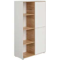 Paidi Babyregal , Weiß, Eichefarben , Holzwerkstoff , 4 Fächer , 97.2x165.0x38.8 cm , Blauer Engel, Goldenes M , Baby & Kindermöbel, Babyzimmer, Babyzimmer-serien