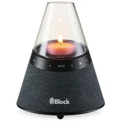 Block Block Molly Bluetooth-Lautsprecher mit Kerzenlicht, 360°, 10h Akku Bluetooth-Lautsprecher schwarz