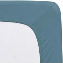 Florella Spannleintuch , Blaugrau , Textil , 140-160x200-220 cm , Oeko-Tex® Standard 100, Oeko-Tex® Made IN Green , Rundumgummi, bügelfrei, für Wasserbetten geeignet, rutschfest auf der Matratze, Spezialgummi für unermüdliche Elastizität, weich und anschmiegsam, formstabil und langlebig, perfekter Sitz, spielend leicht zu überziehen, besonders dehnbar, absolut faltenfreier Sitz, allerhöchster Komfort, geeignet für Boxspringbetten , Heimtextilien, Bettwäsche & Leintücher, Leintücher, Spannleintücher