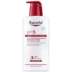 Eucerin pH5 Waschlotion für Körper, Gesicht und Hände – bietet empfindlicher trockener Haut eine milde Reinigung & bewahrt die Schutzfunktion der Lotion 400 ml Unisex 400 ml Lotion