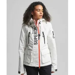 Superdry für Damen. W5011153A Ultimate SD-Windcheater Jacke weiß (L), Lässig, Polyester, Langarm