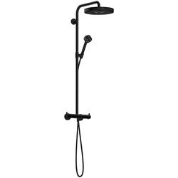Hansgrohe Showerpipe AXOR One mit Thermostat, Kopfbrause 280 1jet mattschwarz, 48794670 48794670