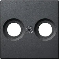 Merten Zentralplatte für Antennensteckdosen, System M (anthrazit)