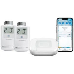 Homematic IP Heizkörperthermostat Starter Bundle Heizen für 2 Heizkörper weiß